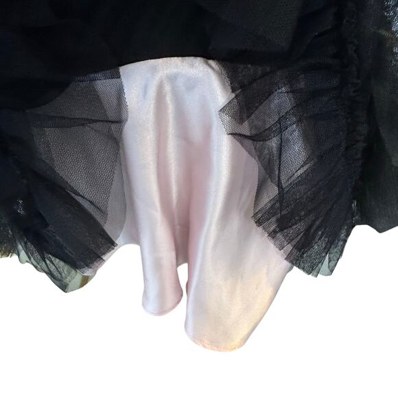 NEW Vintage Jessica Mcclintock Strapless Ruffle Lace Cocktail Dress Black Prom 6 - Picture 7 of 12